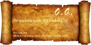 Oreskovics Ottokár névjegykártya